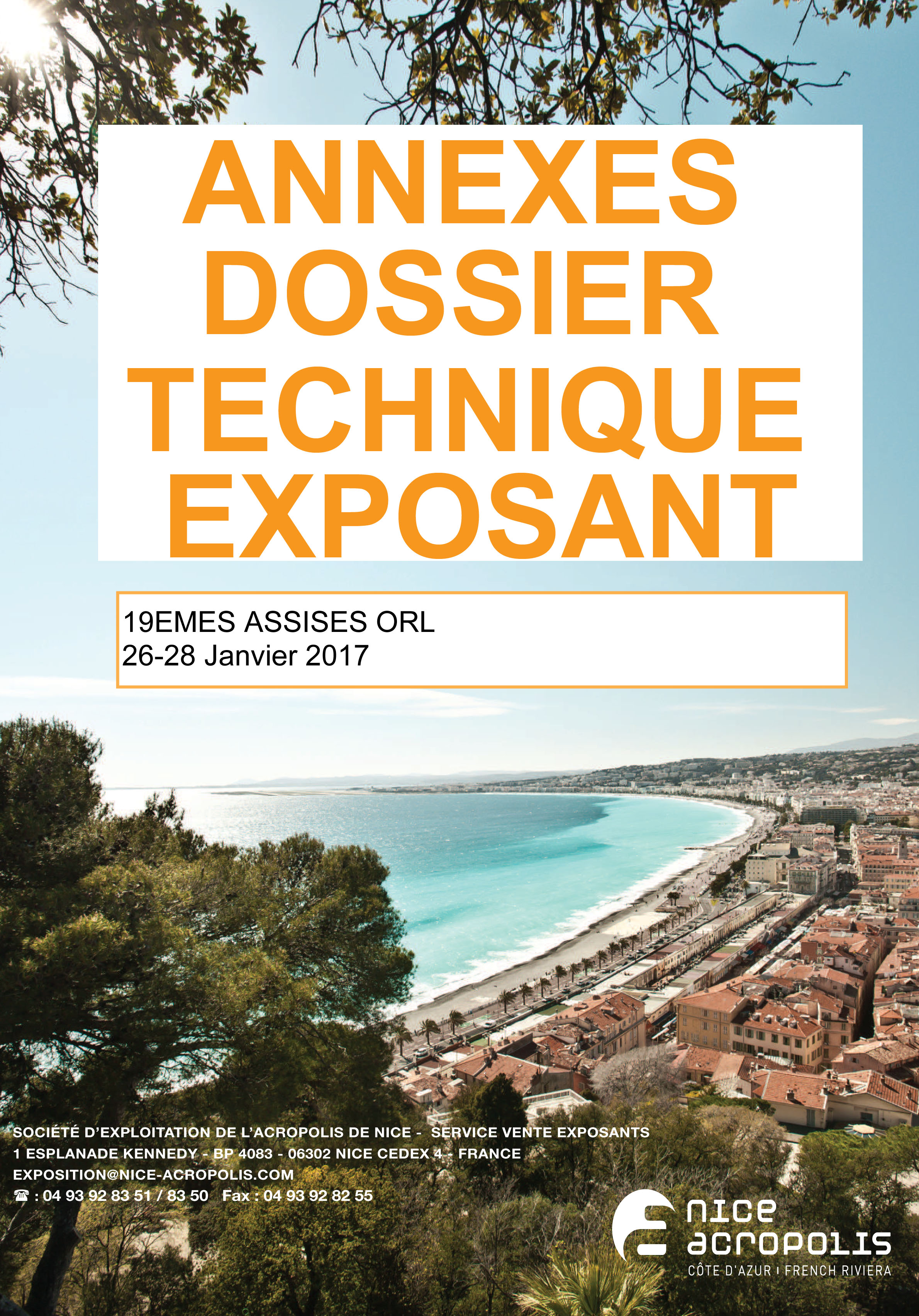 ANNEXES DOSSIER TECHNIQUE EXPOSANT 19EMES Assises ORL